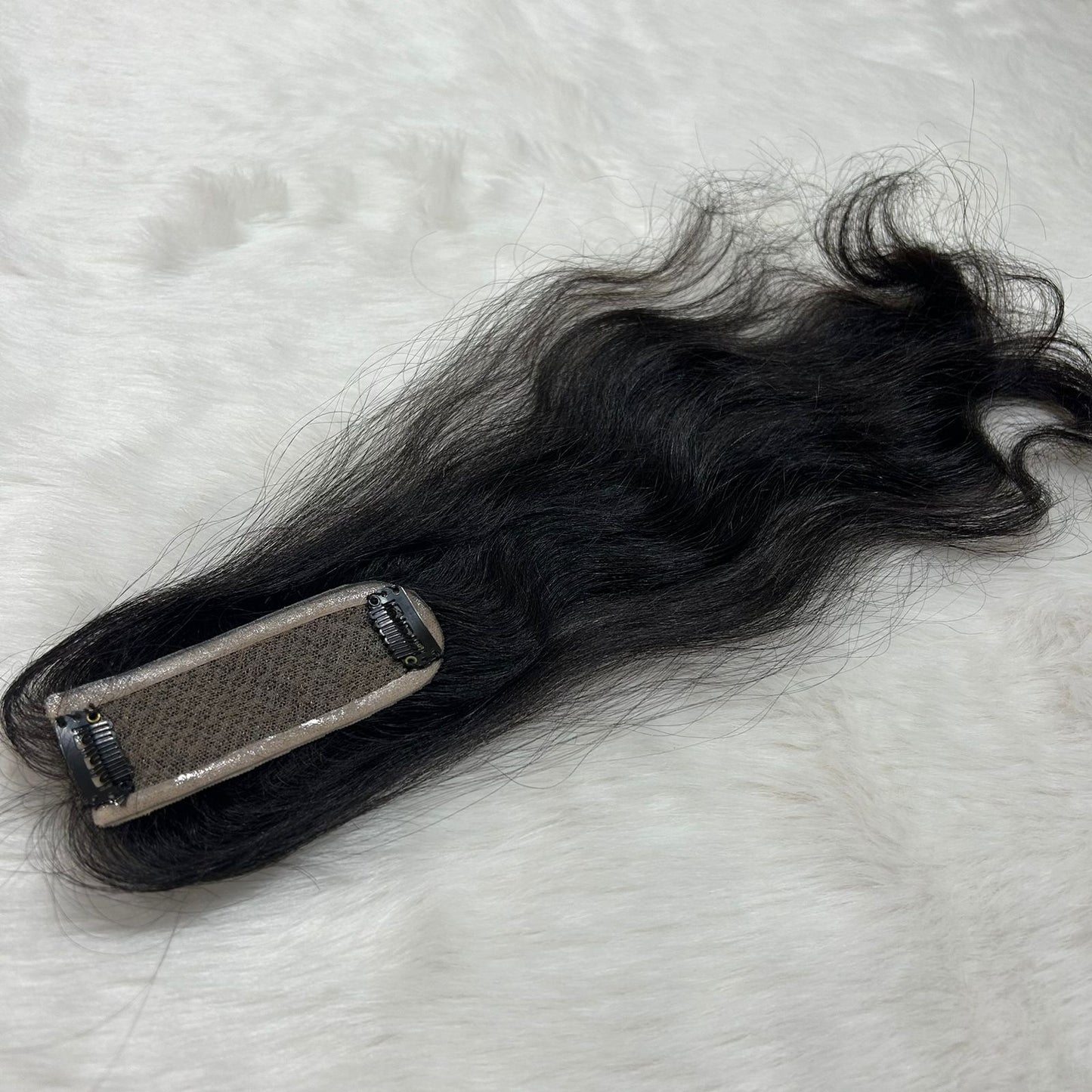 1.5 X 3 premium lace Wavy Hair Topper With Parting