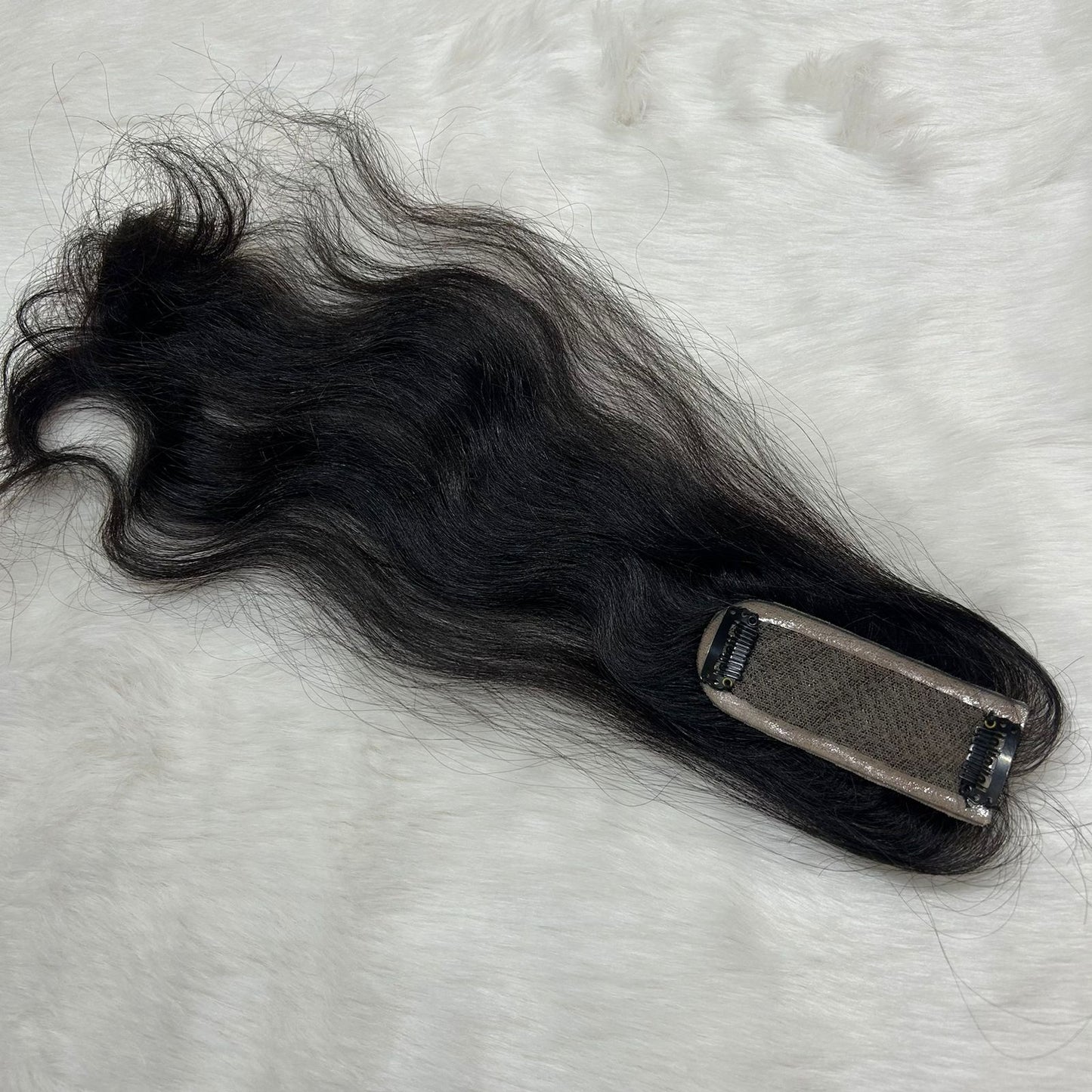 1.5 X 3 premium lace Wavy Hair Topper With Parting